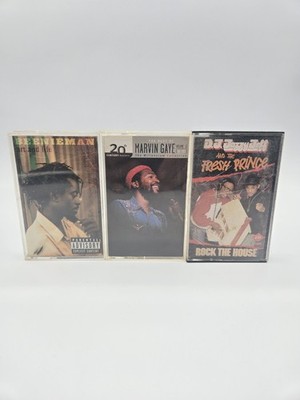 DJ Jazzy Jeff & The Fresh Prince. Marvin Gaye, & Beenie Man Cassette Lot