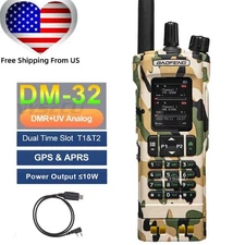 BAOFENG Radio DM-32 GPS DMR Digital Radio 8W Multi Band Walkie Talkie + Cable