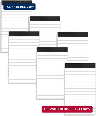 6 Pack Small Notepads Refills Memo Pads 3 x 5 Inch Lined Writing Note Pads with