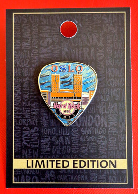 HRC Hard Rock Cafe Oslo Postcard Pick Series 2012 City Hall LE150