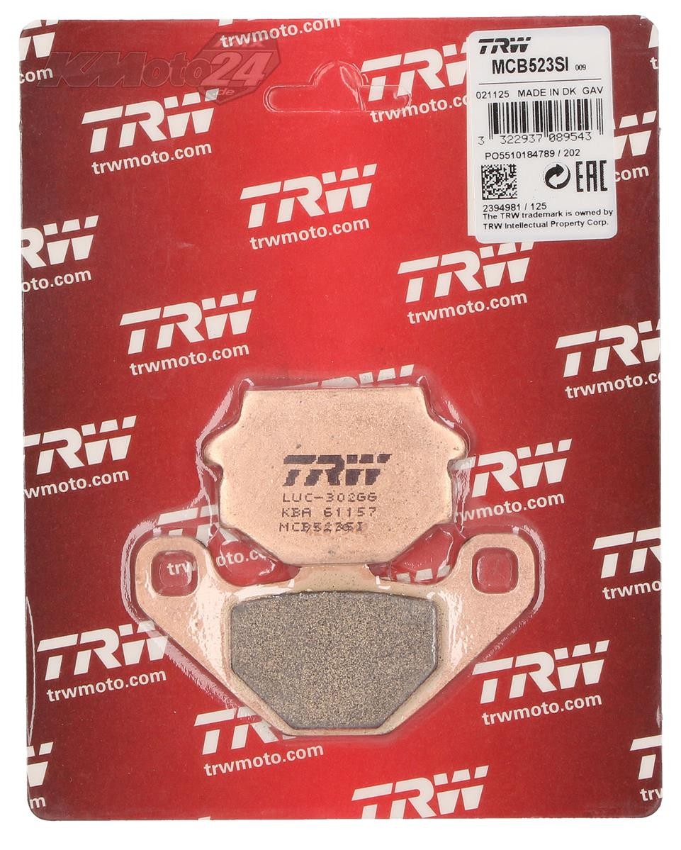 Trw Lucas MCB523SI Brake Pads Rear Suitable for Husaberg FE 500 Year 89 - 94