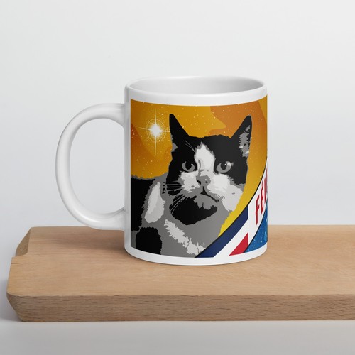 Felicette, Primo gatto nello spazio, Francia 1963 — Tazza da caffè bianca lucida - Foto 14 di 14