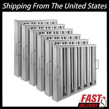 6 Pack Commercial Kitchen Exhaust Hood Filters 5 Grooves Range Hood Filters NEW