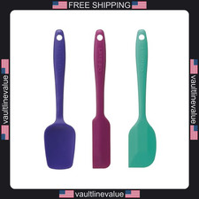Cuisinart Jewel Mini Silicone Spatula Set 3Pc Heat Resistant Kitchen Tool