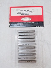 HSS Tool Bit, 1/4 sq - Cleveland Mo-Max, M2 - Box of 10 - FreeShip