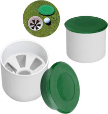 2 Sets Golf Hole Cup with Cups Cover, Golf Accessories for Backyard Practice Put
