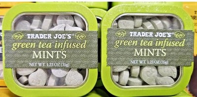 #ミントタショップ Trader Joe's Green Tea Infused MINTS 1.23oz 35g (2 Tins) | eBay