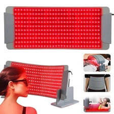 300LEDs Red Light Therapy Pad with Bracket LED Infrared Mat for Pain Relief Body