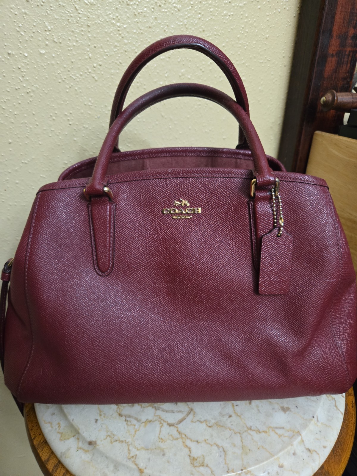 Coach Small Margot Carryall Crossgrain Leather F57527 Satchel Crossbody Bag
