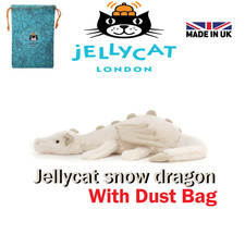 Jellycat Snow Dragon 50cm Large Size Brand New w/Tags & Dust Bag