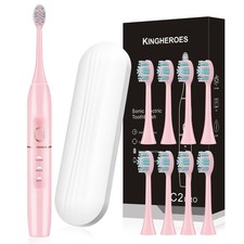 Toothbrush Set, Comes with 8 Brush Heads  Travel Case,4 Modes with 2 Minutes...