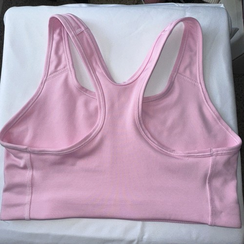 Nike Sports Bra Pink Sz M White Swoosh - Picture 2 of 4