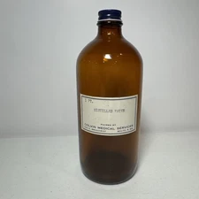 Colvin Medical Services Baltimore, Maryland 1 Pint Distilled Water Glass Bottle