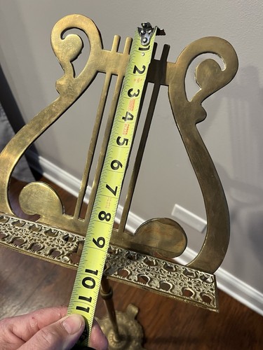 Antique Solid Brass Music Stand Musical Conductor Decor Restaurant Event - Picture 10 of 12