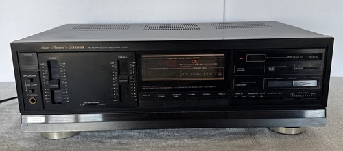 Fisher Stereo Amplifier CA-919 Integrated with Power Meter Powers On Vintage