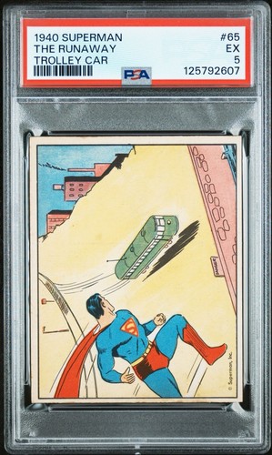 1940 Gum Inc Superman #65 The Runaway Trolley Car
