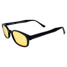KD's X- Sunglasses with Yellow Lens 10112 One Size, Black