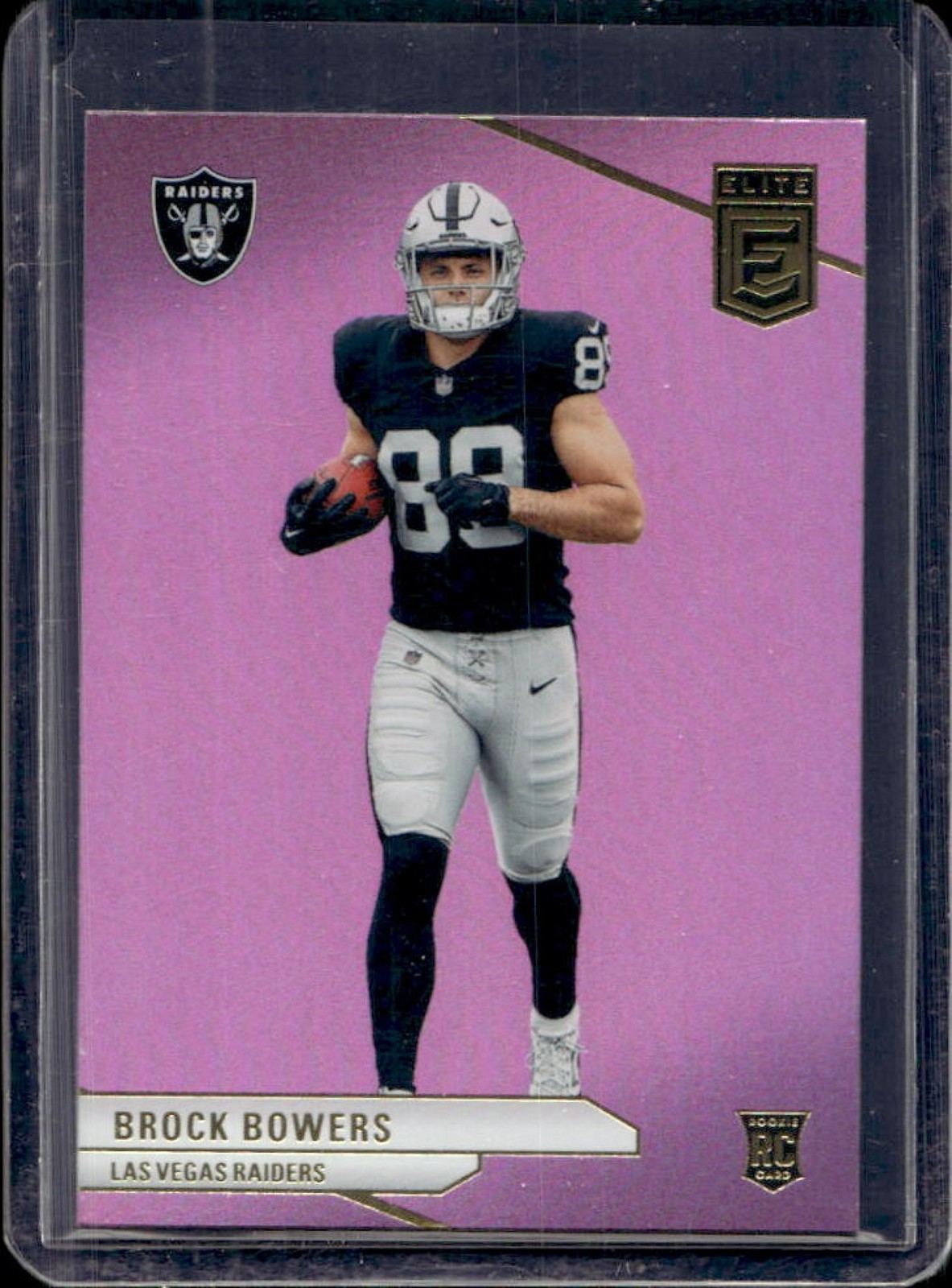 2024 Panini Donruss Elite Brock Bowers RC Pink Rookie #162 Raiders