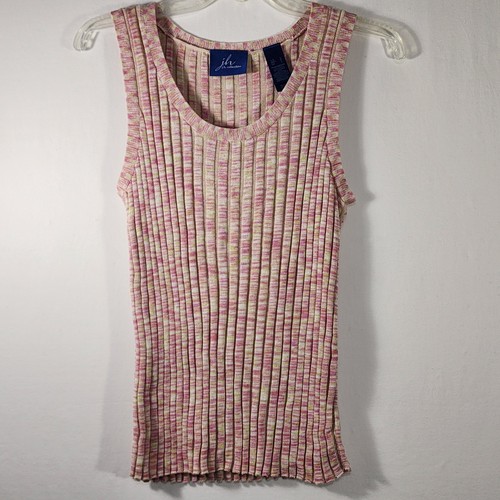 JH Collectibles Silk Blend Cardigan Sweater Set Sz L Pink Multi Color Front Tie - Picture 15 of 18