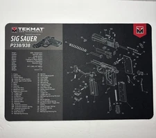 TekMat TEKR20SIGP238 Sig Sauer P238 Ultra 20 Cleaning Mat Black/White Rubber