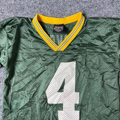 Nike Jersey Youth Size L Green Bay Packers Brett Favre 4 Green Mesh Football NFL