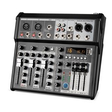 Professional Audio Mixer, 4 Channel Audio Interface Sound Board Mixing Consol...