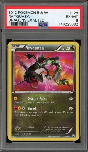 Pokemon Rayquaza Dragons Exalted Holo Secret Rare #128 PSA 6