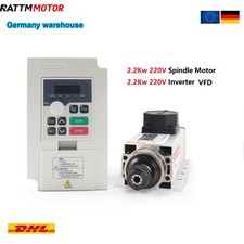 【DE】CNC Spindel 2.2Kw  220V Air Cooled Spindle Motor ER20 + 2.2Kw 220V Inverter