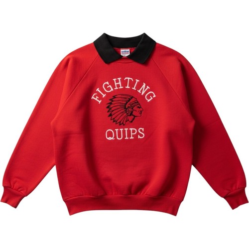 Vintage Fruit of the Loom Aliquippa Fighting Quips Sweatshirt Red Large USA Made