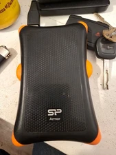 Silicon Power Armor A60 2TB Rugged External USB A & C Hard Drive Excellent Used