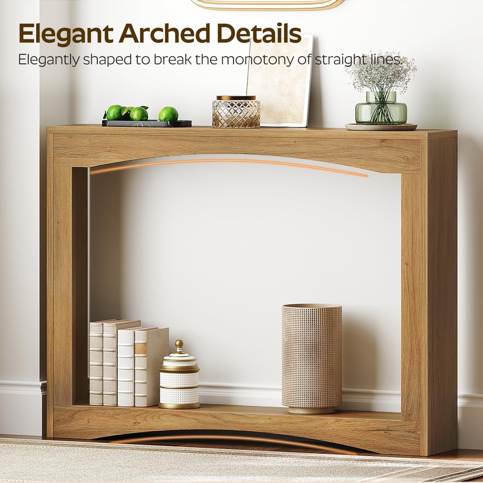 Narrow Console Table, 5.9'' Thin Entryway Table, Behind Couch Table for Small...