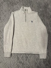 Polo Ralph Lauren Quarter Zip Men's Small With Pockets - Gray