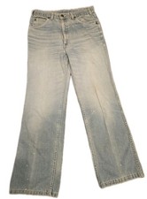 Vintage 1970's Levi s Wide Leg Flare Bottom Jeans Black Tab 31x29