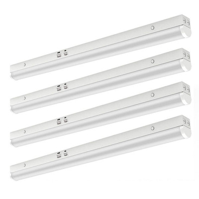 3.38 Ft. 35/ 40/45-Watt CCT Adjustable LED White Shop Light for Garage/Workshops