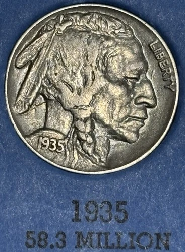 1935 Buffalo Nickel, nice original AU condition coin