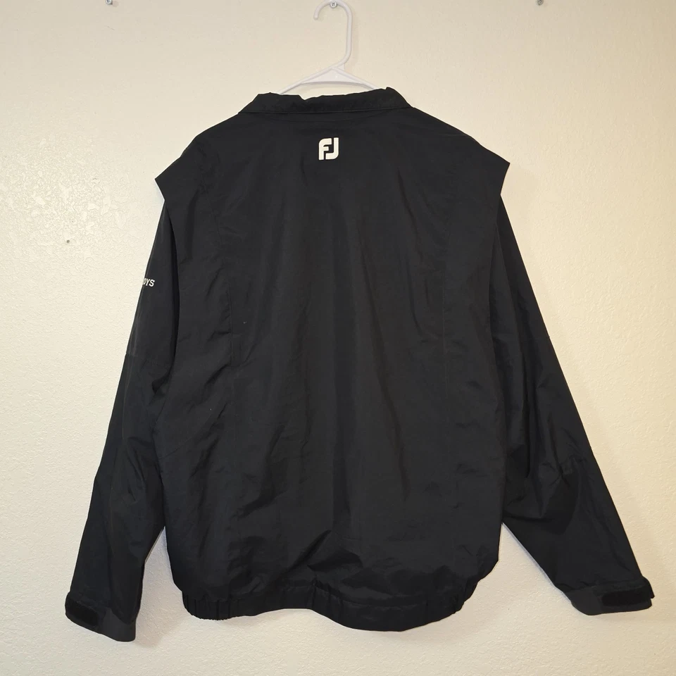FootJoy DryJoys Hydrolite L 高尔夫雨衣男式可调袖拉链口袋 — 第 3/4 张图片