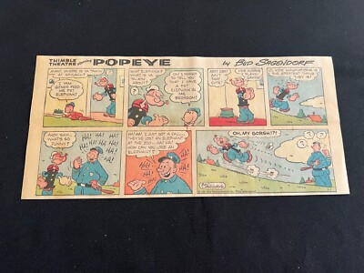 27 POPEYE by Bud Sagendorf Lot of 38 Sunday Third Page Comic