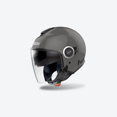 Jethelm Airoh Helios Color Doppelvisier Dunkelgrau Hochglanz Motorrad Roller