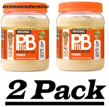 2 Pack - PBfit All-Natural Gluten-Free Peanut Butter Powder 30 oz.