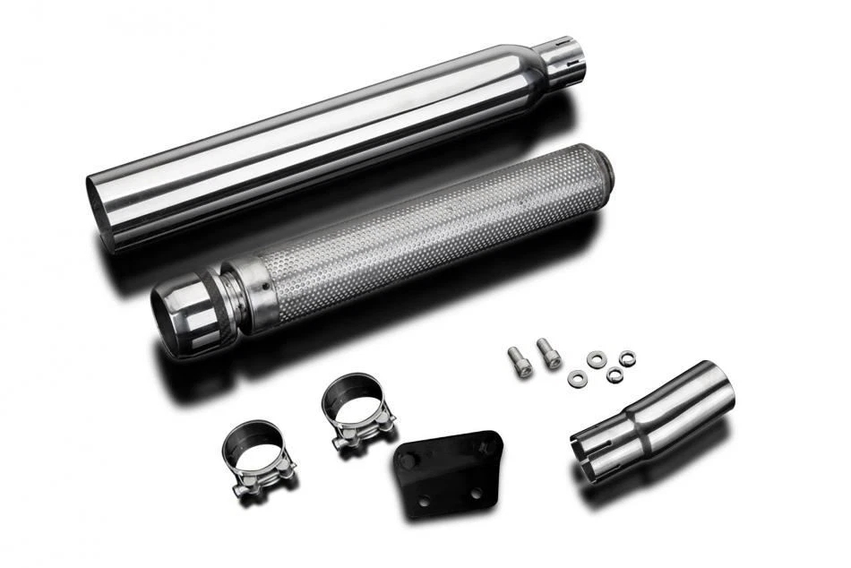 Выхлопная труба Delkevic 21 дюйм из нержавеющей стали с бычьим носовым наконечником - Suzuki S40 Boulevard LS650 Savage - Изображение 2 из 3