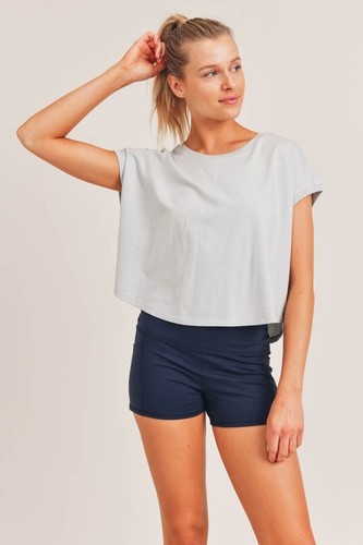 NWT Mono B Cropped Dolman Sleeve Top - Picture 3 of 5