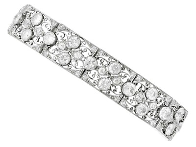 Antique French Import 15.80 Ct Diamond and Platinum Bracelet Circa 1920