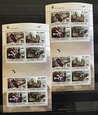 2x Sao Tome - WWF/ Birds on stamps - Timbres - MNH** - CB9