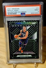 2021-22 Nikola Jokic Panini Obsidian Electric Etch Green Prizm /25 PSA 9 SSP MVP