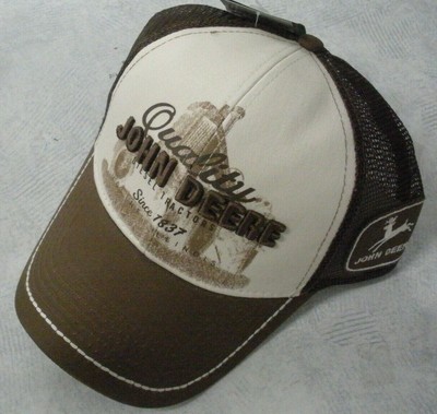 brown john deere hat