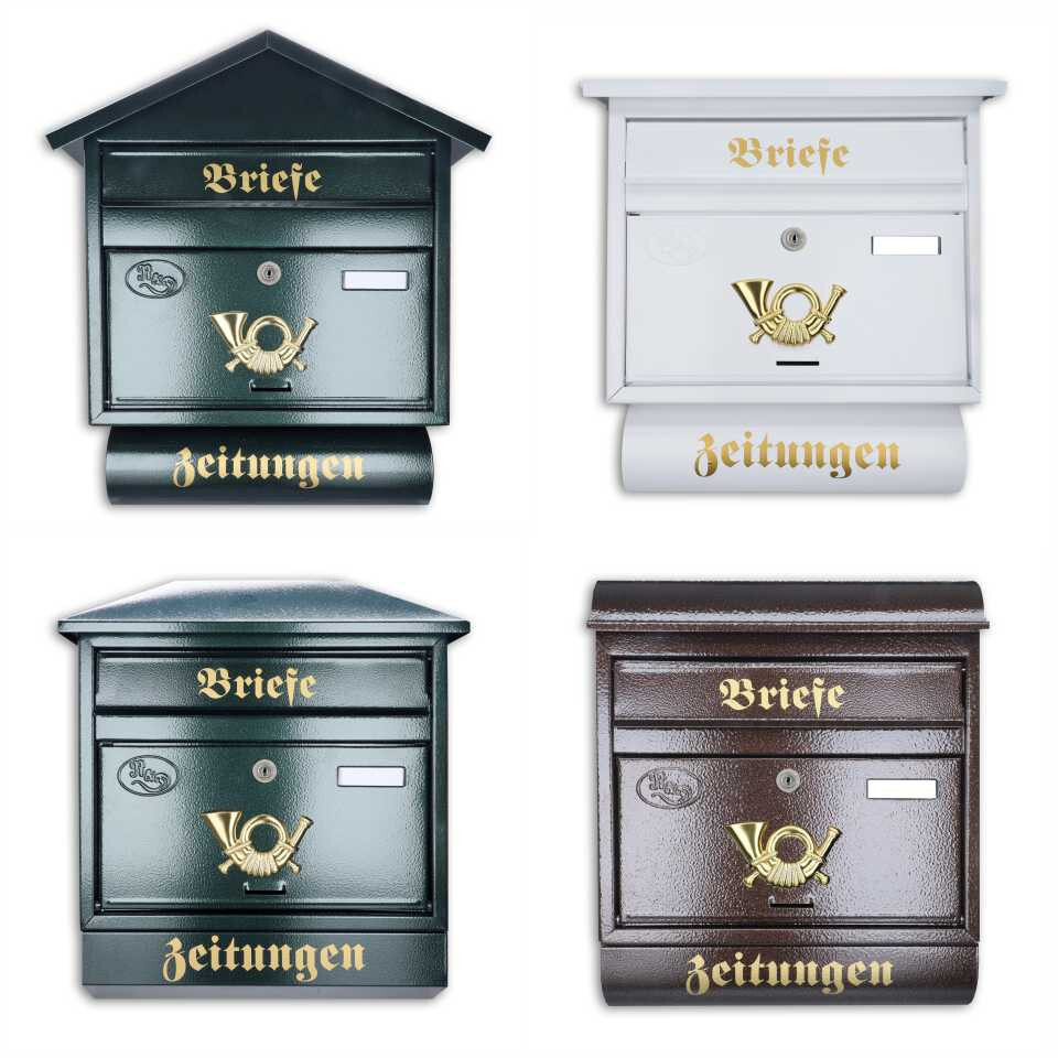 Produktbild von Mojawo Wandbriefkasten Briefkasten Postkasten Zeitungsrolle Schultasche Mit Zeitungsfach Post