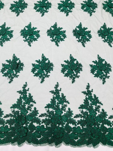 corded lace 3d floral embroider (by the yard) - Picture 26 of 63