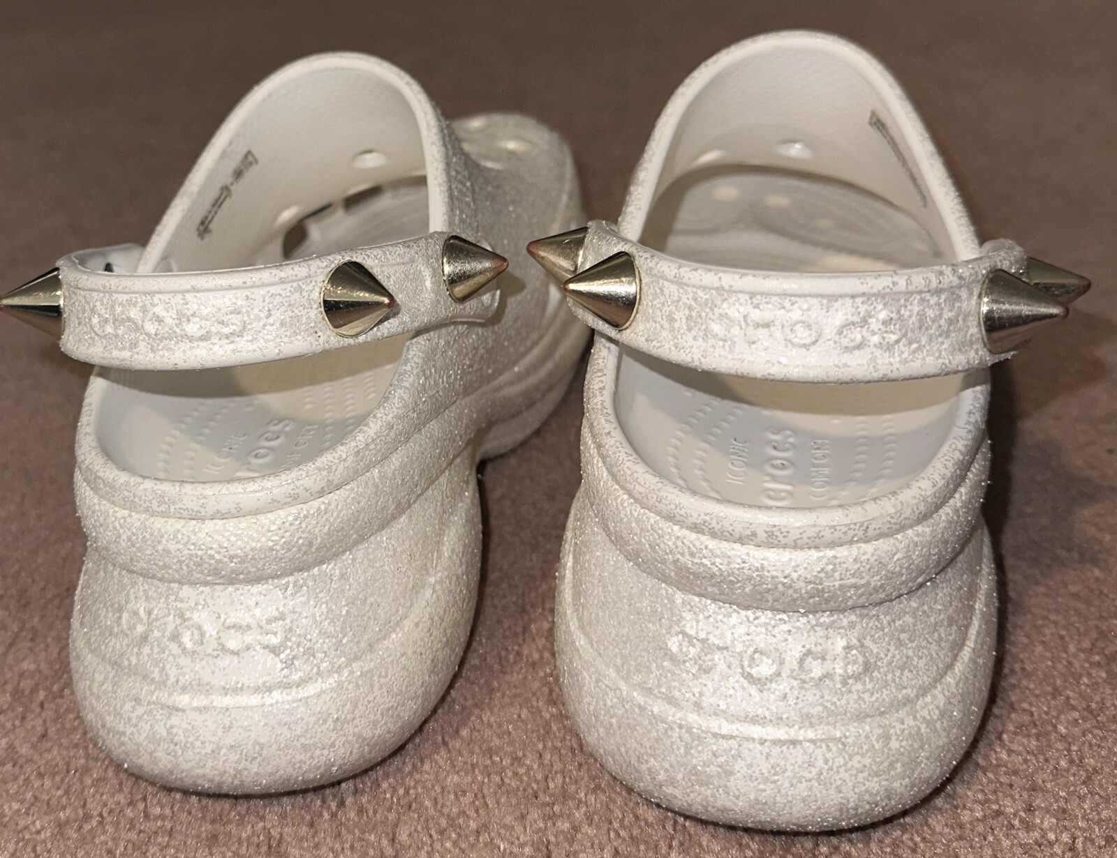 Crocs Classic Bae Glitter Stud Platform Clog Womens S… Gem