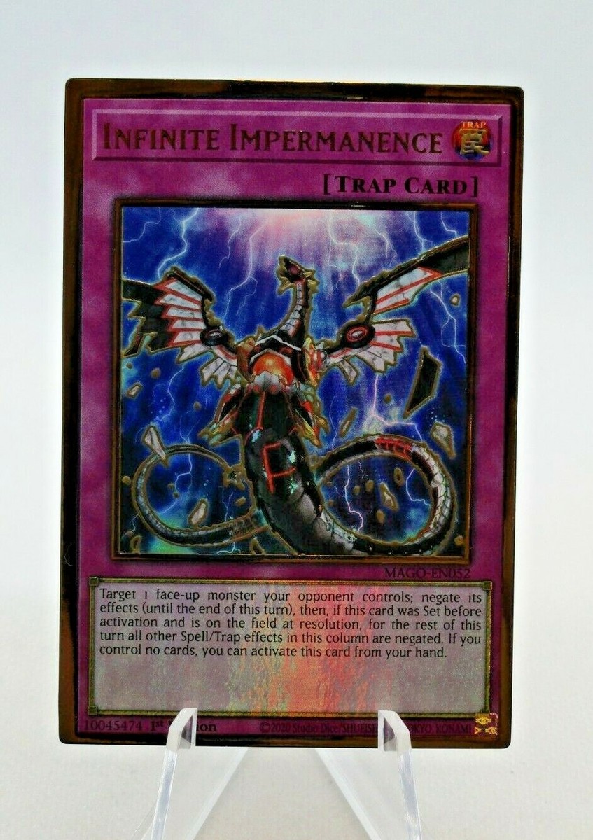 YuGiOh Maximum Gold Premium Gold Rare Infinite Impermanence MAGO-EN052 YuGiOh Maximum Gold Premium Gold Rare Infinite Impermanence MAGO-EN052