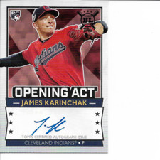 2020 Topps Big League Opening Act Rookie Autograph James Karinchak # OAA-JK NM